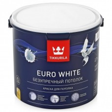 Краска для потолка EURO WHITE белая гл/мат 2,7л
