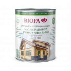 4301 BIOFA масло защитное для наружных работ с антисептиком, лиственница 0,125л